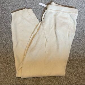 NWT  Madewell Asherton Waffle Sweater Pants in Cream
